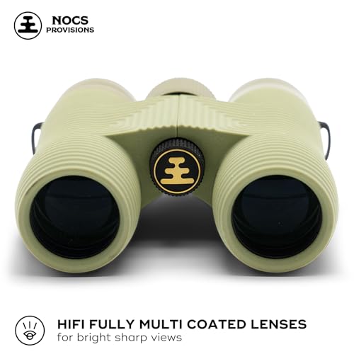 Nocs Provisions Field Issue Compact 10x32 Waterproof Binoculars Shockproof | Fogproof, 10X Magnification, Bak4 Prism, Multi-Coated Lenses for Adults & Kids, Bird Watching, Hunting & Wildlife Viewing - color: Ponderosa (Green), size: 10x32