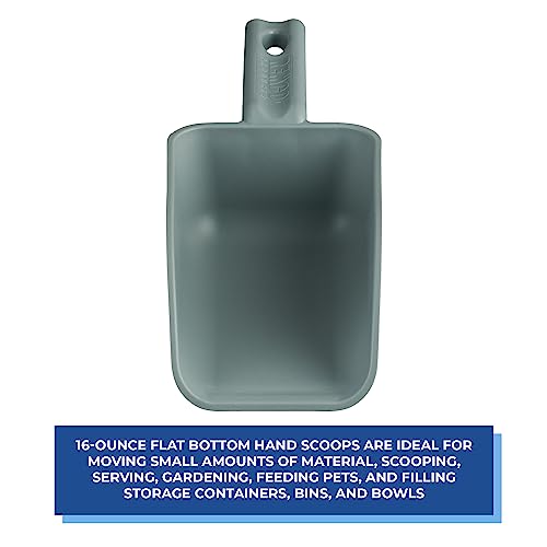 Vikan Remco 630088 Color-Coded Plastic Hand Scoop - BPA-Free Food-Safe Kitchen Utensils, Restaurant and Food Service Supplies, 16 oz, Gray - color: Gray, size: 16 ounces