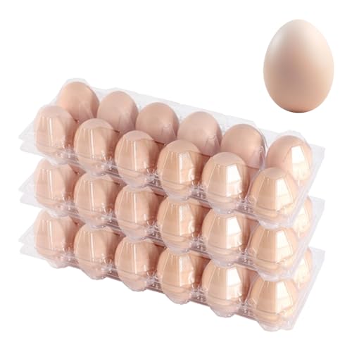 Plastic Empty Eggs Cartons 12 Count Clear Tray Bulk 120 Pack | 2x6 Grid Trays Egg Containers, Clear Stackable Fridge Storage for Chicken Farm, Market, Refrigerator, Restaurant Use