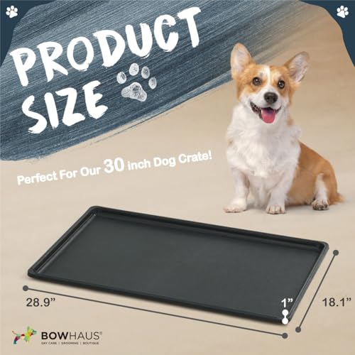 CAPHAUS 28.9" Replacement Tray for 30” Dog Crate, Durable, Multi-Purpose Plastic Bottom Pan for Pet Kennels, Easy to Clean & Install - color: Tray Only, size: 28.9"L x 18.1"W x 1.0"H