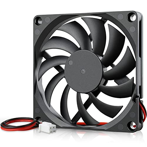 GDSTIME 80mm x 80mm x 10mm 12V Computer Case Brushless DC Cooling Fan 2Pin | Slim PC Fan 10mm, Replacement for Tight Spaces, 3D Printer Power Supplies, Hard Drive Case, MATX PSU - 8010, 80x80x10mm - size: 80x80x10mm