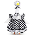 Abbylike 1 Set Racing Car Porch Goose Outfit Racing Yard Goose Costume Clothes Fits Large 23'' H Cement for Game Day Outdoor Patio Garden Lawn Pathway Spring Statue Art Decorations - style: Racing Cars