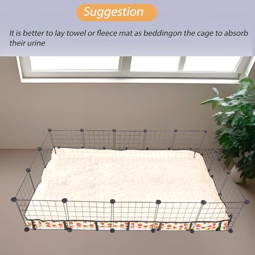 Guinea Pig Cage Liner，Washable Waterproof Oxford Cloth Cage Liners for Small Animals,Hamster Chinchilla Hedgehog Rabbit and Other Small Animals Not Include Cage(36x60 inches) - size: C&C 3x5(36x60 inches)