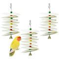 3 Pack Bird Chewing Toy Cuttlebone,Parrot Toy Bird Beak Grinding Stone Parakeet Cage Accessories for Small & Medium Budgies Lovebirds Cockatiels (Flake,8 Per Skewer) - size: 8 Flake-like