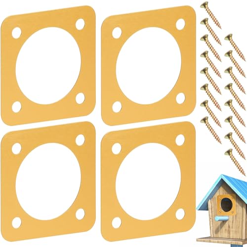 Birdhouse Predator Guard, Helping Reduce Nest Destruction and Enhance Safety for Bird Chicks, 4 Pack, 11/8" (1.375in) - size: 1.375 inches