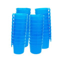40 Pack Cage Cups Birds Feeders Seed Bowl Chicken Feeding Watering Dish Rabbit Water Food Hanging Wire Cages Box 8oz Coop Cups for Pet Parrot Parakeet Gamefowl Poultry Pigeon (Blue) - size: 40PCS Blue