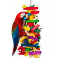 Parrot Toys for Large Birds, Natural Wood Chew Toy | Strong construction withstands daily chewing by macaws, African greys and similar large birds.