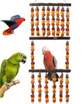 DBNESS 43" Extra Large Bird Parrot Toys, Multicolored Wooden Blocks Chewing Toy with Rattan Balls and Perches for Eclectus, African Greys, Cokatoos, Amazon Parrots
