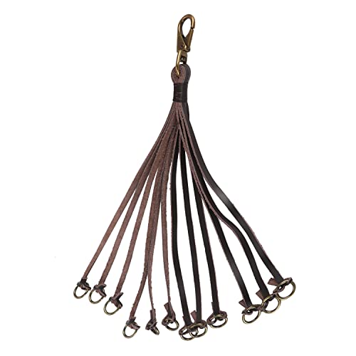 Leather Hunting Accessories Game Strap Dove Bird Duck Carrier Hanger Tote | Hands-Free Carry, Hanger Hook For Belt Or Hunting Pack, 12 Metal-Ringed Loops For Quail, Grouse,Waterfowl, Adjustable Strap