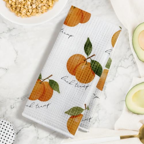 Jztco Funny Trump Kitchen Towel, Orange Gifts Reusable Hand Towels | Absorbent Microfiber Dish Cloth Tea Towels for Kitchen Home Decor, Anti Trump Gifts for Women 14x24 Inch - color: Multi 1610