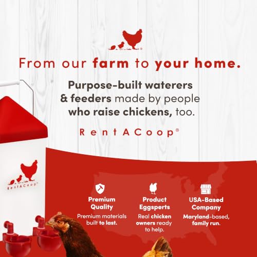 RentACoop 1 Gallon Chicken Waterer with Cups & Nipples
