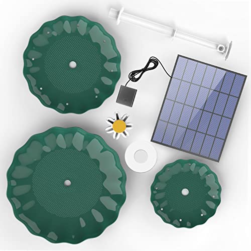 AISITIN 3.5W Solar Fountain with 3 Tiered Bird Bath, DIY Solar Water Pump | 2026 Detachable Solar Powered Fountain Pump for Bird Bath, Garden, Fish Tank and Outdoor Bird Feeder