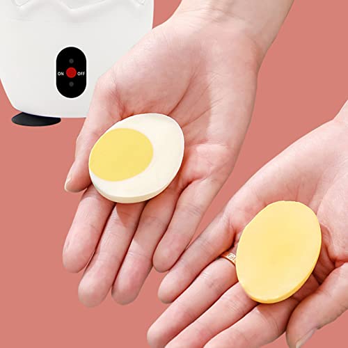 Electric Egg Scrambler in Shell, Golden Egg Spinner Hard Boiled Egg Mixer for Babies, Soft Silicone Pad, Two Way Rotation, Save Time and Effort (US Plug)