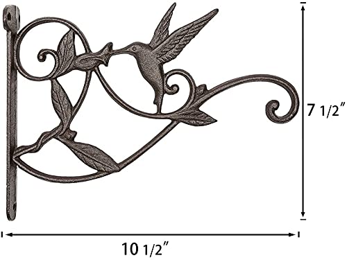 Mkono Hanging Plant Bracket Hook Iron Decorative Plant Hanger for Flower Basket Bird Feeder Wind Chime Lanterns, 1 Pack | 1 Pack, Rust-Proof, Bird Shaped Design, Easy Mount, Wall Hook for Flower Basket Wind Chimes Lantern, Indoor Garden Patio