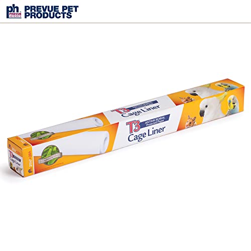Prevue Pet Products T3 Cage Liner - Bird Cage Accessories, 25 ft Odor Absorbent Protection, Universal Liner for All Birds, Fits Small, Medium, and Large Enclosures, Simplifies Cleaning - Regular Size - size: 21.5 in / 25 ft