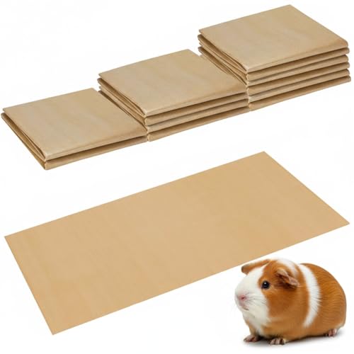 12 Pcs 49.2" x 25.6" Disposable Guinea Pig Cage Liners 4 x 2 ft Cage Disposable Bottom Waterproof Kraft Paper Liner Bag for Guinea Pigs Bedding Small Animal Pet Supplies