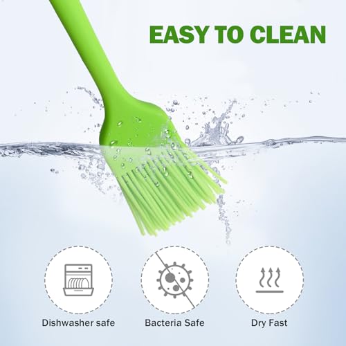 Craebuer Silicone Basting Pastry Brushes, 5 Pack Heat Resistant Cooking Brush for Oil Butter Sauce, Food Brush for BBQ Grill Barbeque Kitchen Baking Cooking