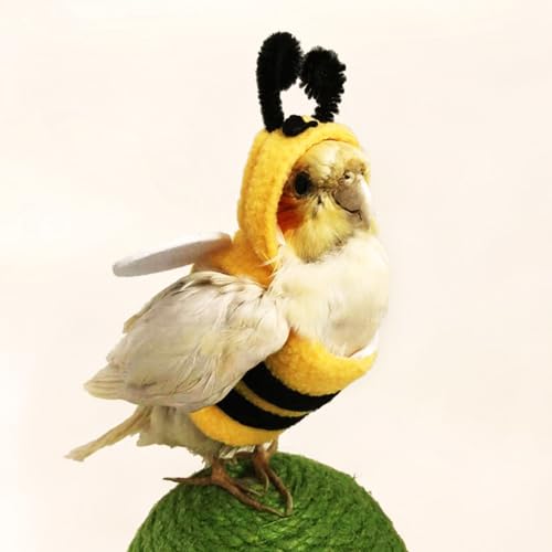 Pet Bird Clothes Honeybee Costume Flight Suit for Parrot Bird Costume Lovebirds Cockatiel Photoshooting Suit