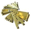 Numbered Aluminum Leg Bands, 100, Gold | Three Holes for Sizing - color: Gold
