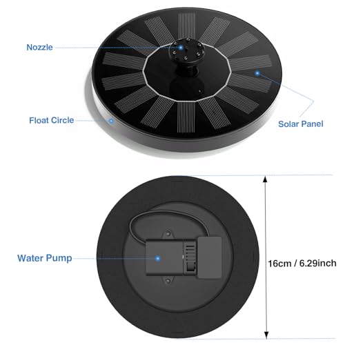 Solar Fountain Water Pump for Bird Bath, Floating Solar Powered Water Fountain Pump for Bird Bath, Garden, Pond, Pool, Outdoor (1.4W) - style: 1.4W