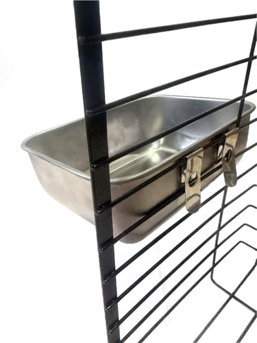 2pcs Rabbit Feeder Waterer Chicken Cage Cup 18oz Stainless Steel Hanging Food Bowl Bird Dishes Water Cups for Pigeon Poultry,Pet,Hamsters,Parakeet,Cats,Puppy,Small Animal