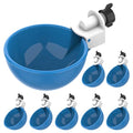 Lil Clucker - Blue Large Automatic Chicken Waterer Cups Suitable for Ducks, Geese, Turkeys, and Bunny Rabbit - Water Feeder Kit - Poultry Waterer - Pack of 8… - size: 8-Pack