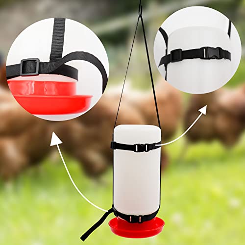 Dnoifne 2 Pack Chicken Hanging Straps for Poultry Farm Chicken Waterer Feeder(Bottle Not Included)