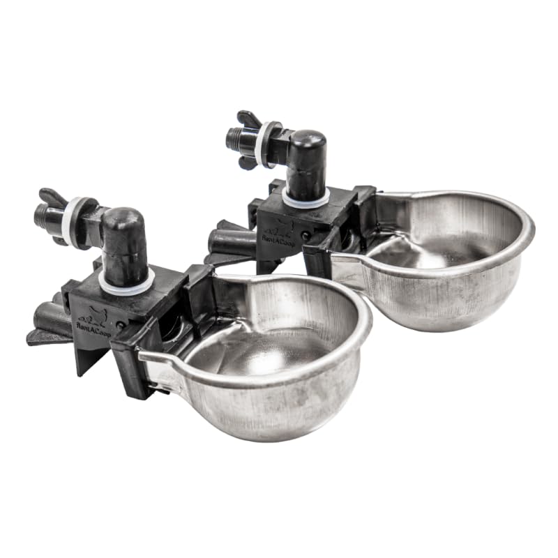 RAC Paws by RentACoop DIY Auto-Fill Metal Cup Waterer Kit - style: 2 Pack