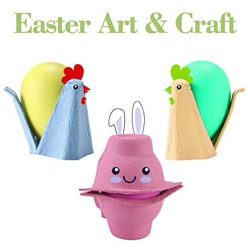 Colored Egg Cartons 20 Pack, Half Dozen Egg Cartons Colorful with Labels | Paper Pulp Vintage Easter Color Egg Cartons 6 Six Count CT for Chicken Egg Reusable, Basket Box Container Holder Storage - size: 20 Pcs Color Egg Box