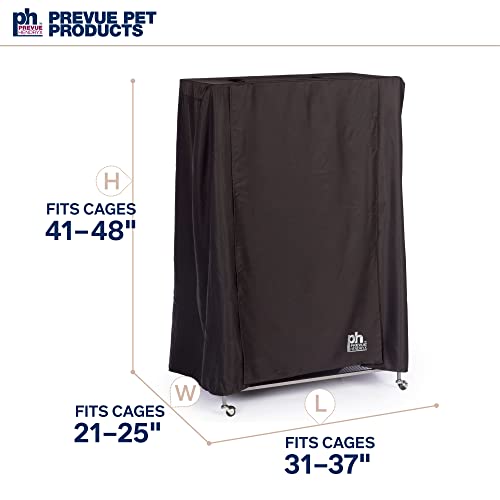 Prevue Pet Products Extra Large Bird Cage Cover - Good Night Cage Cover, Bird Accessories, Blocks Light, Breathable Nylon Fabric, Fits a Variety of Cage Sizes - Black, Size Large - size: 37.0"L x 25.0"W x 48.0"H