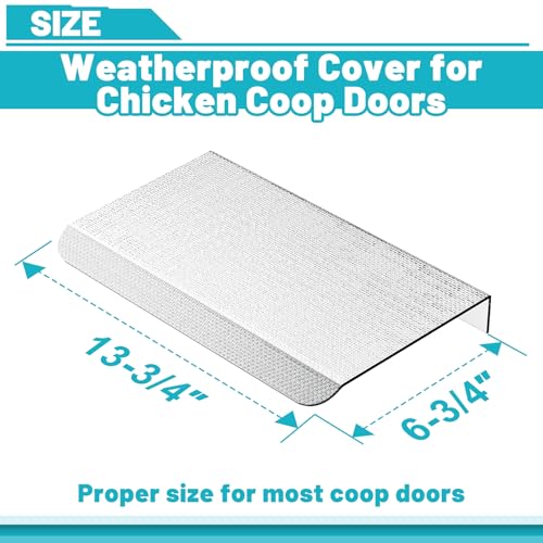 Weatherproof Cover for Chicken Coop Doors, Awning with Aluminum Protection for Automatic Chicken Coop Door, Prevent Rain & Snow, Roof Cover for Chicken Coop Window/Door Accessories