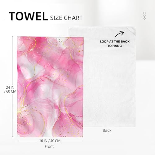 Pink Marble Kitchen Dish Towels and Dishcloths Sets of 2 Tea Towel | Abstract Modern Dish Cloths Set, Absorbent Hand Towels for Kitchen Bathroom Bar Decor,Housewarming Gifts for Women - color: Pink Marble