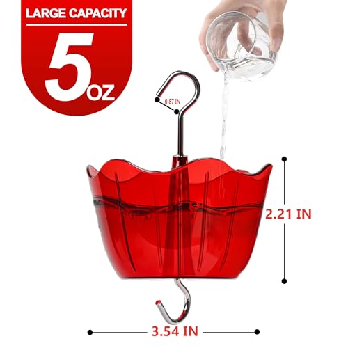 Ant Moat for Hummingbird Feeders 4 Pack,5 oz High Capacity，Suitable for Outdoor Patio Hanging Feeder, Garden Decoration, Sturdy and Leak-Proof(Bottle not Included