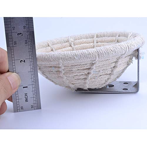 Bird Breeding Nest Bed Hut Toy with Warm Comfortable Mat Handmade Cotton Weave Hemp Rope Hatching Hut Cave Cage Accessories for Parakeet Conure Cockatiel Canary Finch Lovebird Budgie (A: COTTON) - color: A - Cotton
