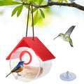 Hummingbird House, Acrylic Transparent Bird Houses Outside, Window Birdhouse for Viewing Inside with Strong Suction Cup, Great for Bluebird Finch Chickadee Nesting