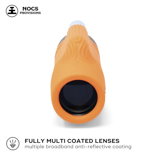 Nocs Provisions Zoom Tube 8x32 Monocular, Bird Watching & Backpacking | 8X Magnification Telescope, Bak4 Prism, Wide Field of View for Wildlife Viewing - color: International Orange