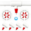 (16 Pack) Chicken Waterer Nipples + PVC Tee Fittings for 1/2" PVC Piping, Horizontal Poultry Nipples & Tees, DIY Chicken Watering System for Geese, Rabbits, Ducks