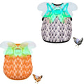 Chicken Saddles for Hens with Detachable Wings, Adjustable Hen Apron Back Protector for Feather Recovery, Double-Layer Breathable Poultry Saver for Standard Breeds (Yellow, White) | Double-Layered Breathable Poultry Back Protector For Hens During Mating A