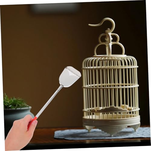 VANZACK 2pcs Bird Cage Cleaning Brush and Shovel Set Bird Poop Cleaner Tools for Small Animal Cages Easy to Use PET Cleaning Supplies
