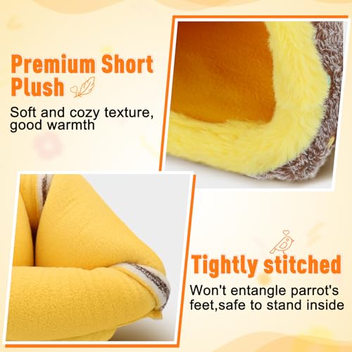 MEWTOGO Medium Winter Warm Bird Nest for Cage - Comfortable Birds Bed with Support Plate, Hanging Shed Hideaway Hammock Hut Gift for Cockatiel Monk Parrots Sun Conure - size: Medium