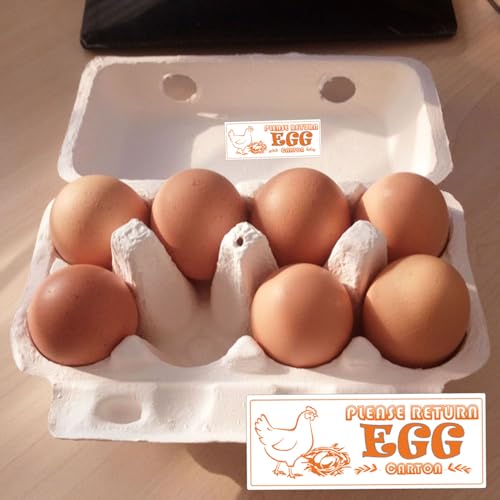 Please Return Egg Carton Stickers 1x2.5 Inch Farm Fresh Eggs Carton Labels 480 Pcs Eggs Carton Labels Egg Stickers Chicken Egg Cartons Sticker for Chicken Container Packaging Stickers