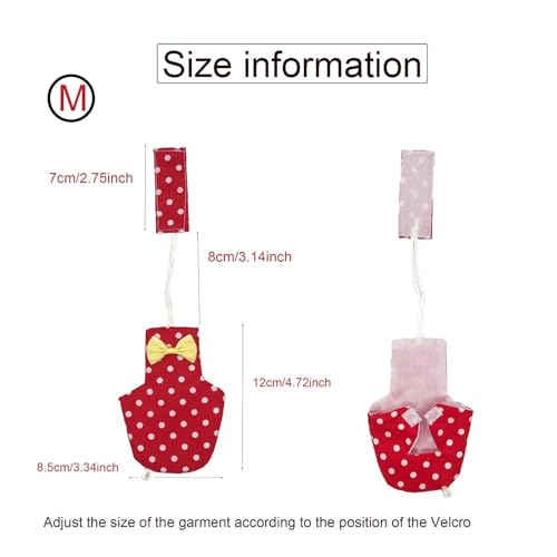 Dot Liners Washable Reusable Protective Bird Harness Bird Diaper Flight Suite Liners 5 PCS - color: Dot, size: M