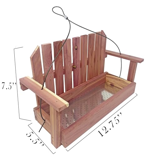Cedar Swing Bird Feeder - Made in USA