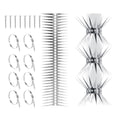Bird Spikes - 120 Inch Stainless Steel Fence Spikes for Pigeons, Raccoons, Snakes - Deterrent Defender | 120 inch stainless steel bird spikes - size: 120 inch
