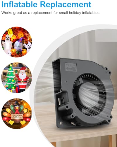 GDSTIME 120mm x 32mm Blower 12V Waterproof IP67 Fan 2Pin Dual Ball Bearing | High Airflow, Squirrel Cage, DC Brushless, Centrifugal, for RV Fridge, Car Audio Amplifiers, PSU, Inverter, Fireplace Cooling - size: 120x32mm