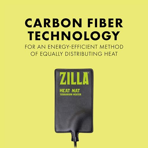 Zilla Heat Mat, Terrarium Heater for Reptiles, Snakes (Ball Pythons, Corn Snakes), Leopard Geckos, Tortoises, Amphibians and Arachnids, Mini, Fits 1-5 Gallon, 4 Watt