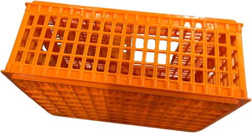 2 Pack Poultry Carrier Crate Plastic Chicken Transport Crate Carrier Cage for Poultry Chicken Bird Duck