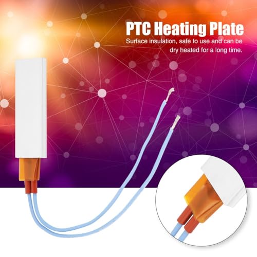 12V PTC Heating Plate – Aluminum Housing Thermostatic Heater for Incubators, Laboratory Equipment & Electronic Preheating(12V/110℃) - size: 12V/110℃