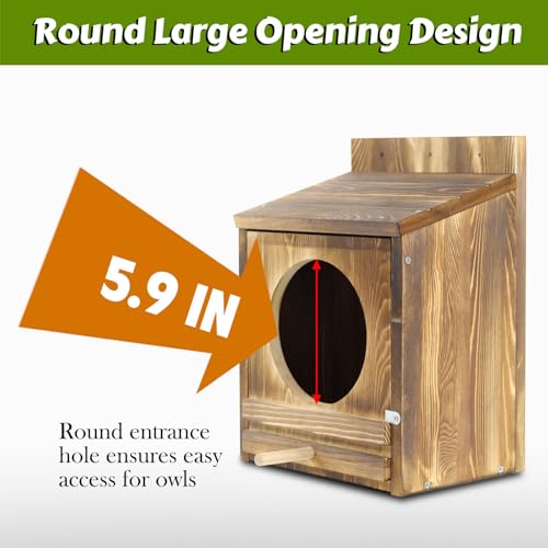 Owl House14''x 10''x 7.1'',Owl Nesting Boxes for Outside