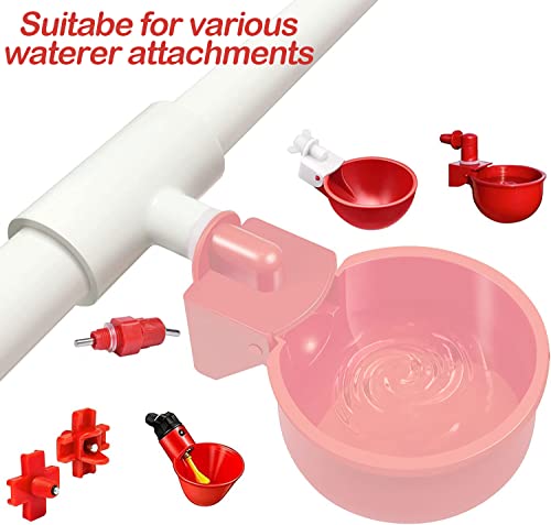 Pack of 30 Chicken Waterer PVC Tee Fittings Waterer Fully Automatic Poultry Waterers PVC Fittings for Threaded Poultry Waterer Cups Nipples Feeders